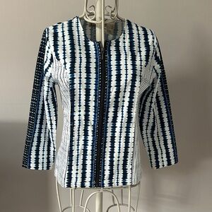 Stylish Blue and White Women's Jacket